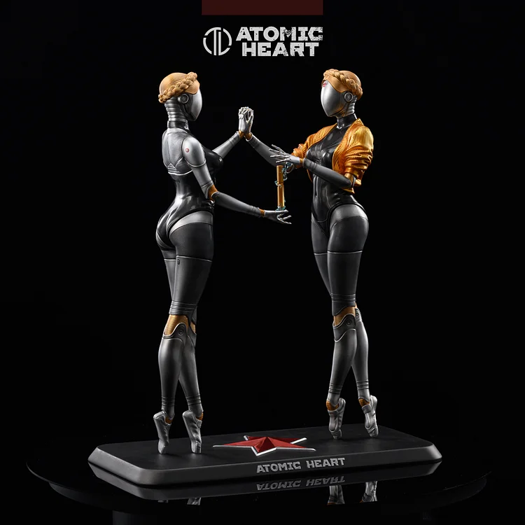 Atomic Heart Ballerina Twins Female Robot w/ Nora Statue