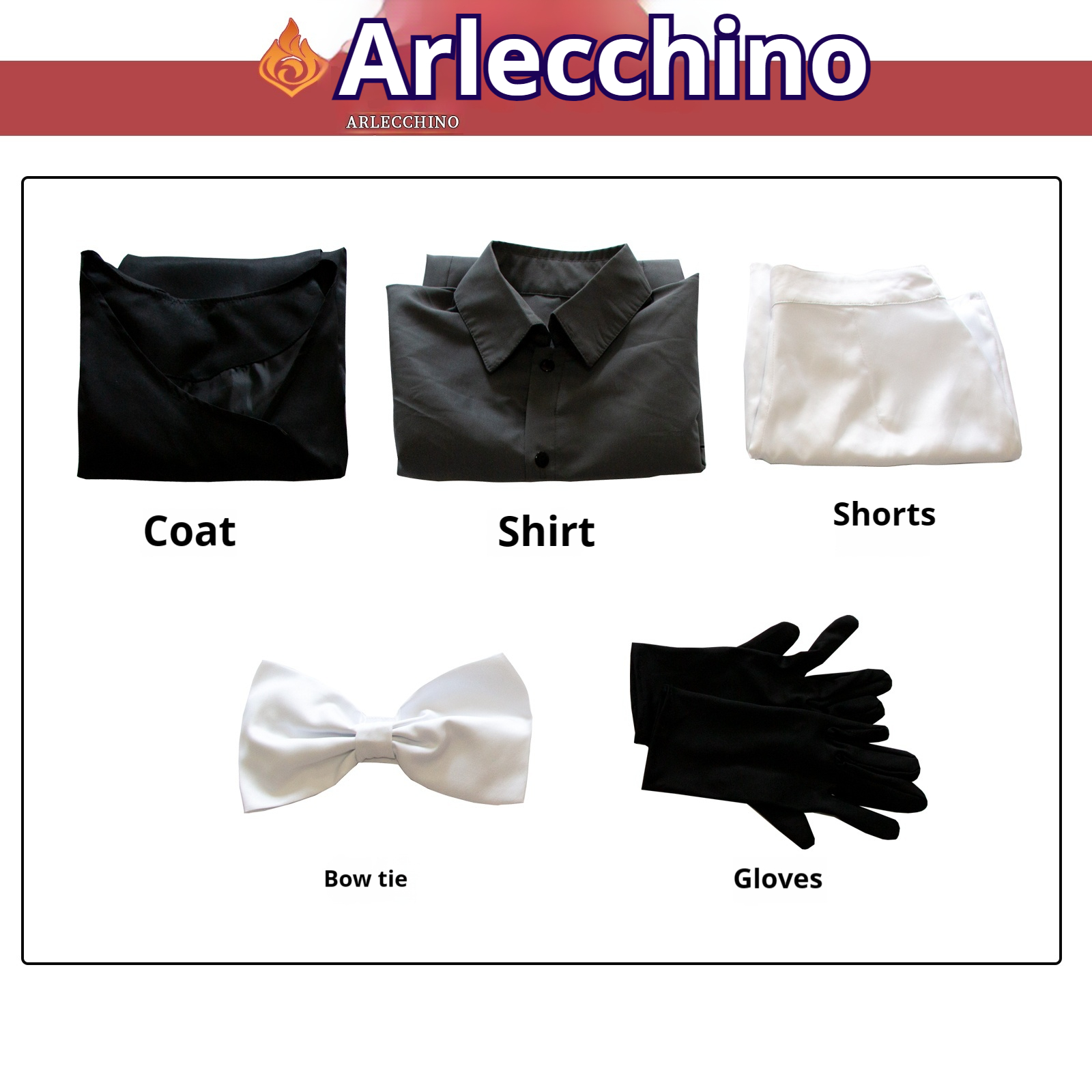 [Wetrose] Arlecchino Childhood Teenager Genshin Impact Knave Cosplay Costume Uniform Suit Full Set