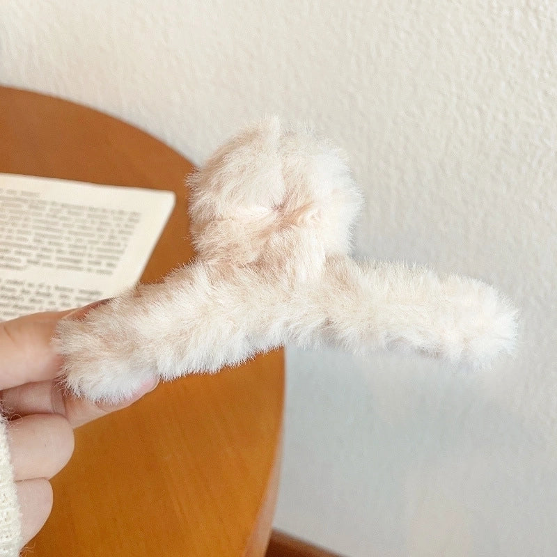 Minimalist Solid Color Arylic Hair Claws 1 Piece