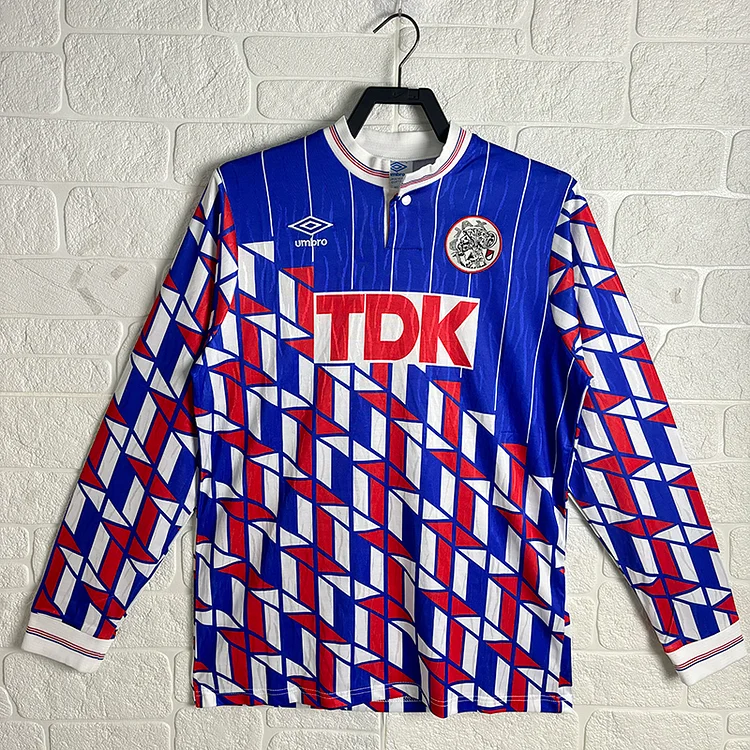 1989/90 Ajax Away Long Sleeve Retro Jersey