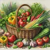(Multi-Style) Harvest Basket-11CT Stamped Cross Stitch 40*40cm/15.75*15.75in