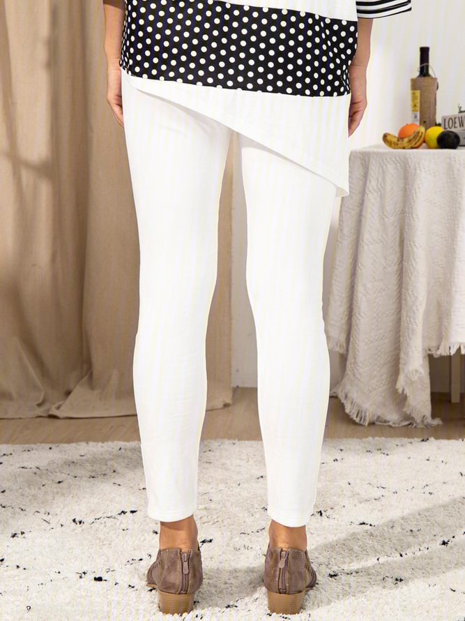 Knitted Solid Casual Sheath Pants Leggings