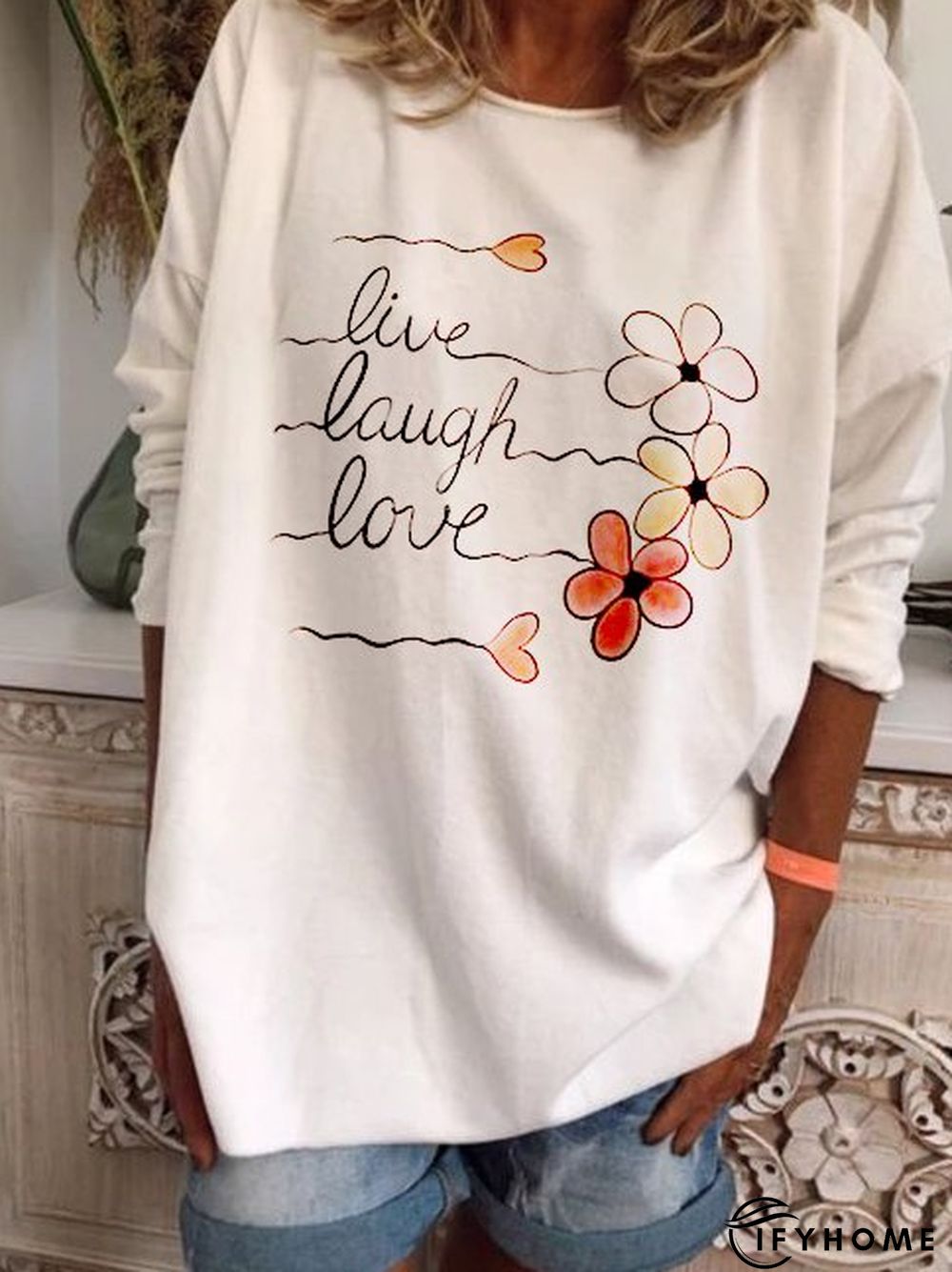 Off Shoulder Vintage Sweatshirt | IFYHOME