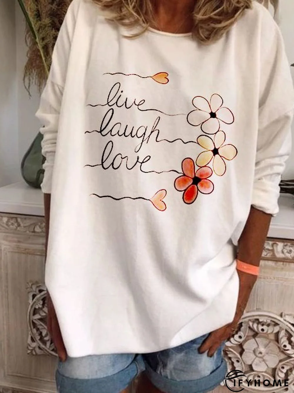 Off Shoulder Vintage Sweatshirt | IFYHOME