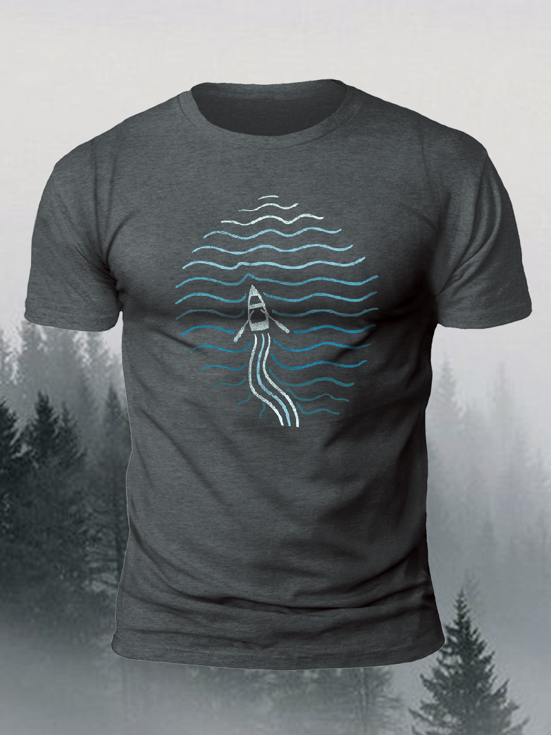 Men's Summer Sea Boat Short-Sleeved Shirt
