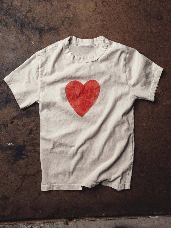 Heart-shaped Hand-painted 100% Cotton Women's Short-sleeved  tjj Shicloths