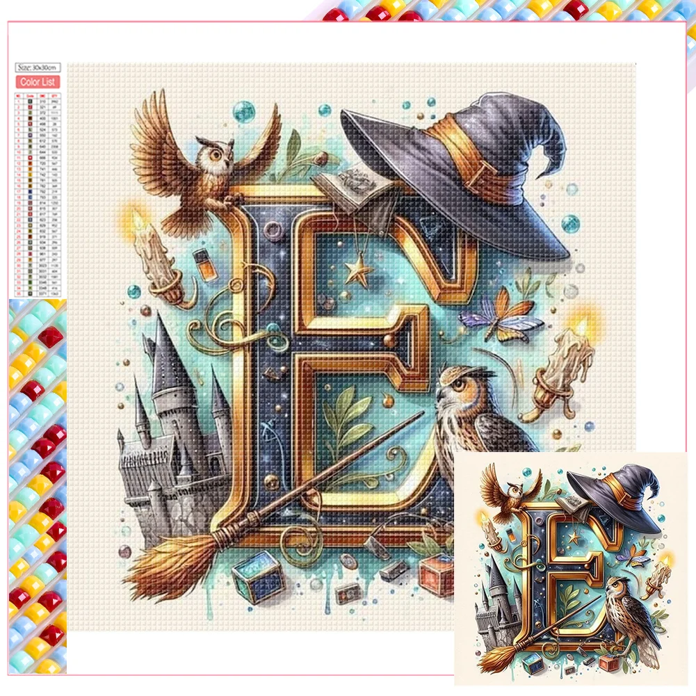 Diamond Painting - Full Square Drill - Harry Potter Letters(Canvas|35*35cm)