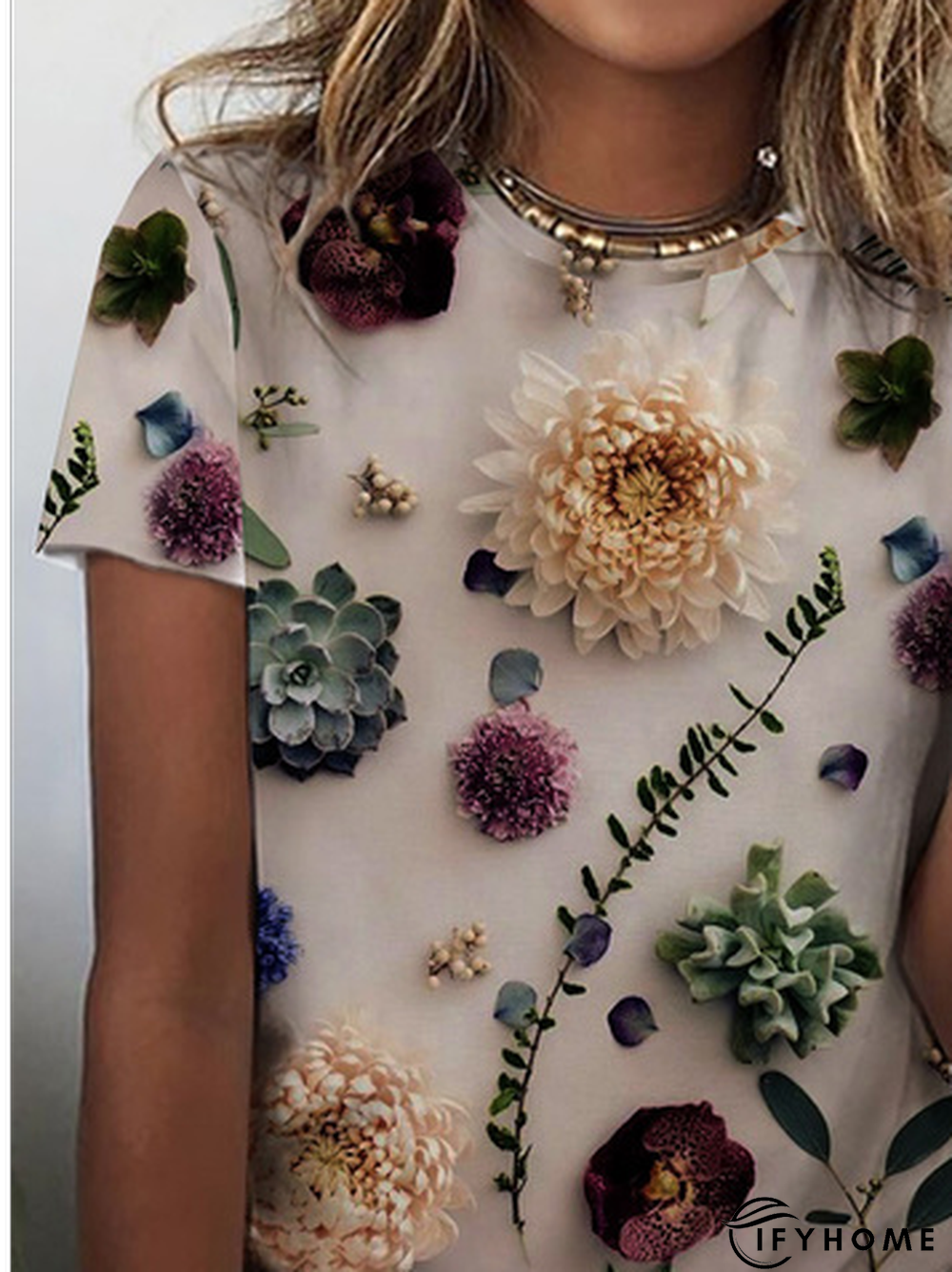 Casual Floral Loose T-Shirt | IFYHOME