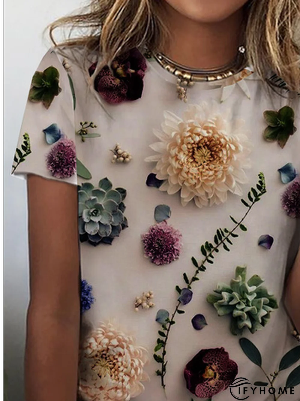 Casual Floral Loose T-Shirt | IFYHOME