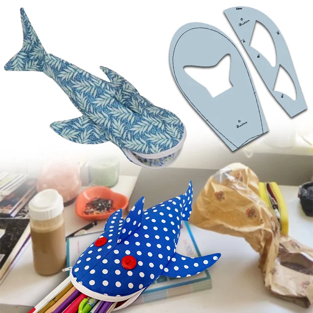 Cute Shark Bag Template Set - With Instructions