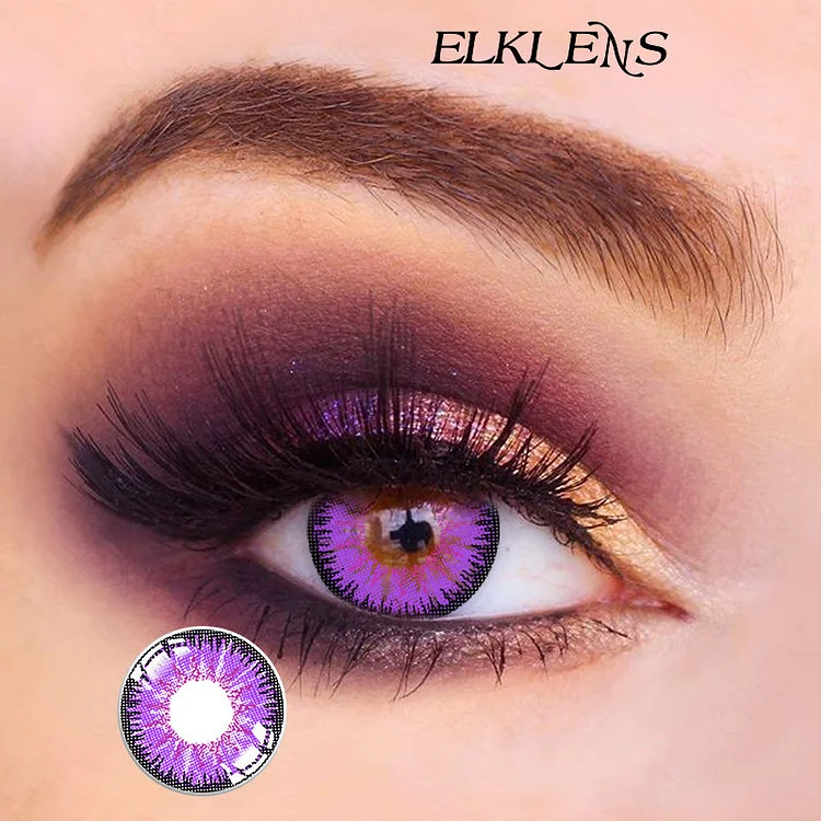 ELKLENS VIKA Red And Purple Colored Contact Lenses