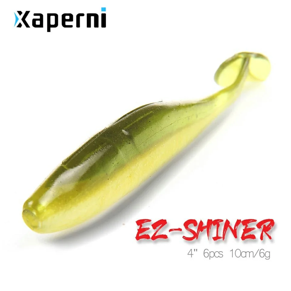 2018 Xaperni hot fishing lure Soft Bait professional Lure 4" 6pcs 10cm/6g quality Carp Artificial Wobblers free shipping