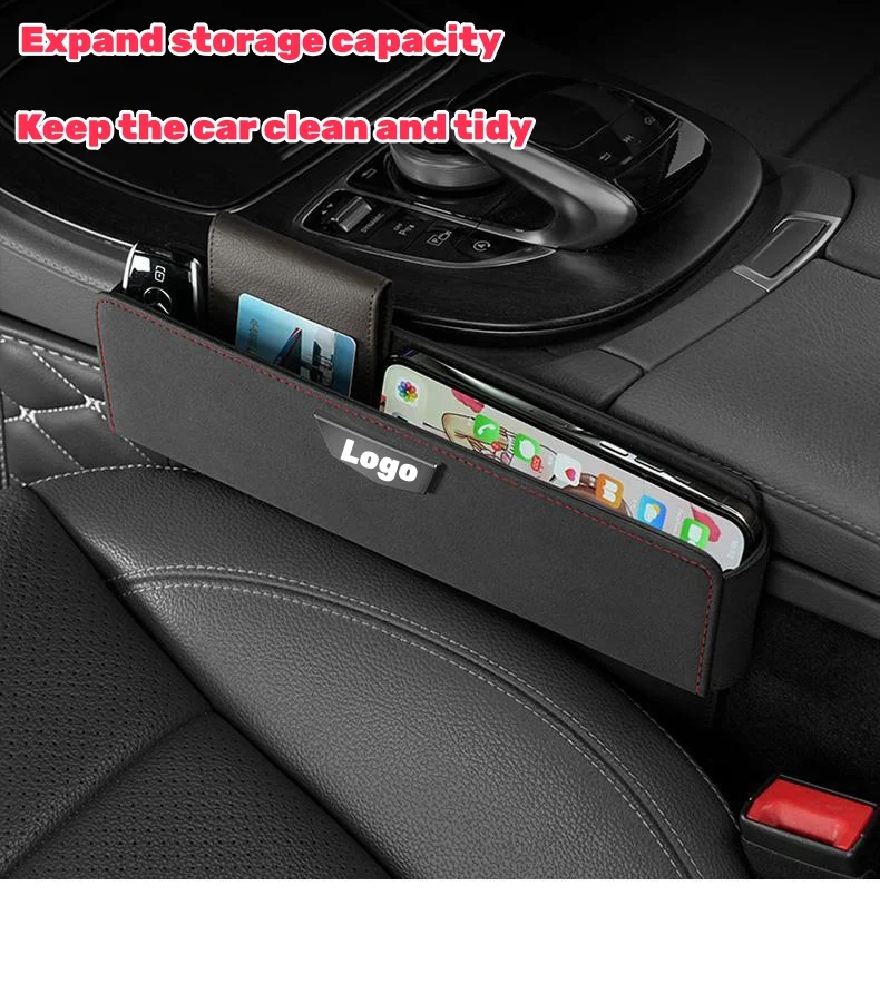 High-end custom suede car seat gap storage box