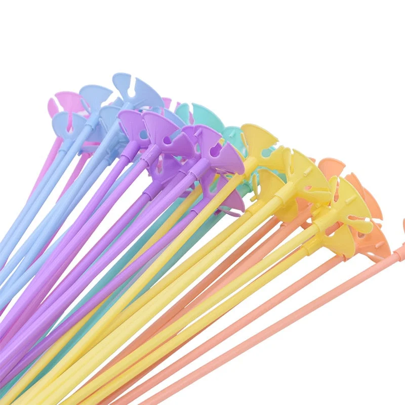 30cm Latex Balloon Stick White Balloons Holder Sticks with Cup Wedding Birthday Party Inflatable Balls Decoration Accessories