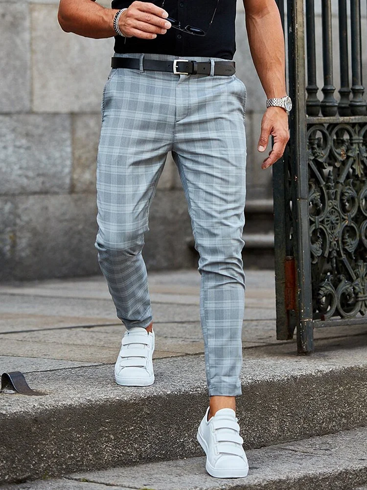 Men's Plaid Casual Pants