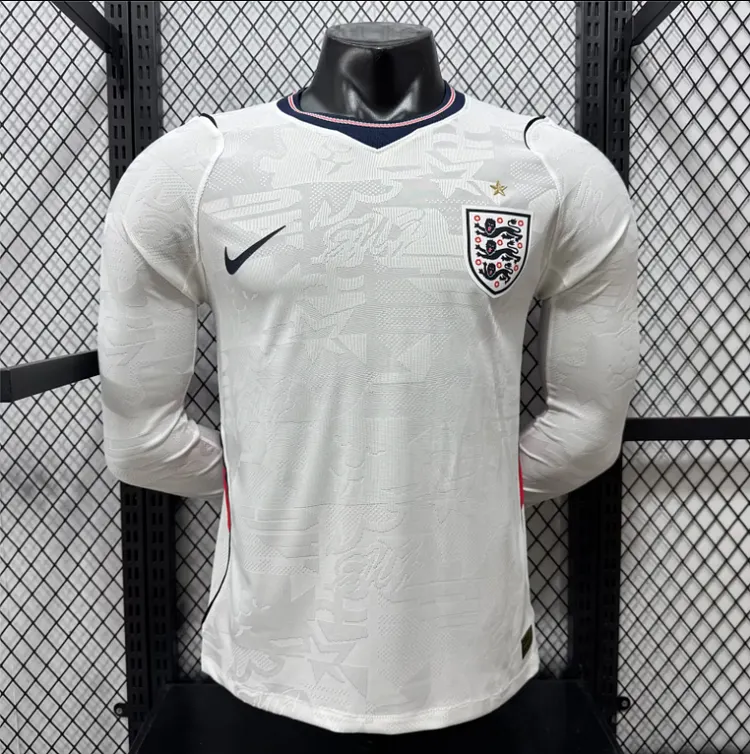 2026 England Main Long-Sleeve Jersey - Player Version