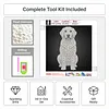 DIY Pearl Painting Dog for Home Wall Decor(25x25cm)