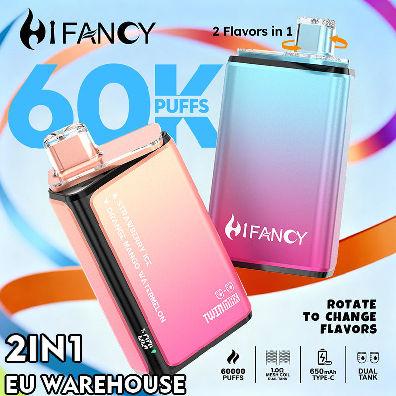 HIFANCY TWIN MAX 60000  Puffs Disposable Vape Wholesale wldvape