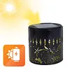 Solar Mandala Lights Outdoor Metal Solar Powered Wall Lamp Decorative Weatherproof Projector Light for Patio Backyard Garden Deck Step Decor