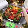 Christmas Candle DIY PU Diamond Painting Note Box with 160 Papers Memo Box
