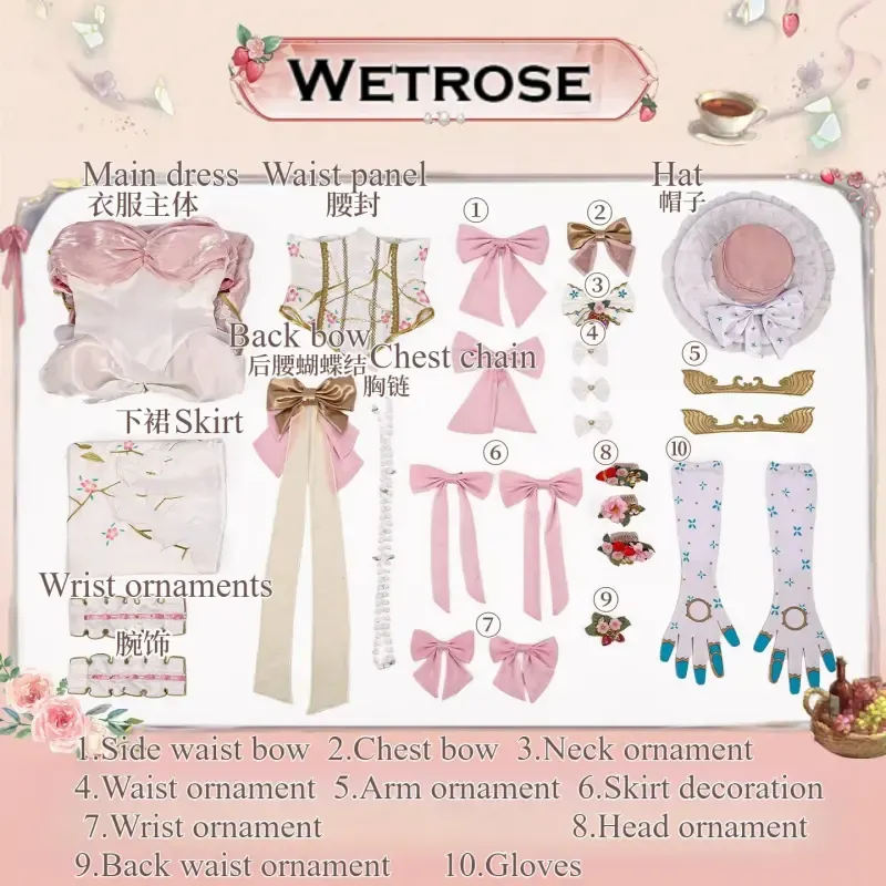[Wetrose] Pre-Order Identity V Doctor Emily Dyer Wild Strawberry Game Outfit Cosplay Costume