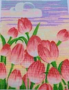 Tulip Flower - 9CT Full Beaded Cross Stitch Kit(40x49cm)