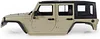 AMK 1/10 RC Crawler Body 313mm 4 Door Wheelbase Jeep Wrangler JK Rubicon Body for 1/10 Scale RC Body Jeep Shell Hard Body Shell Kit Axial SCX10 90046 90047 RGT EX86100(Army Green)