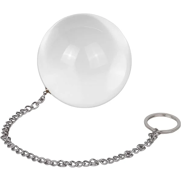 Glass Butt Plug with Metal Safety Chain