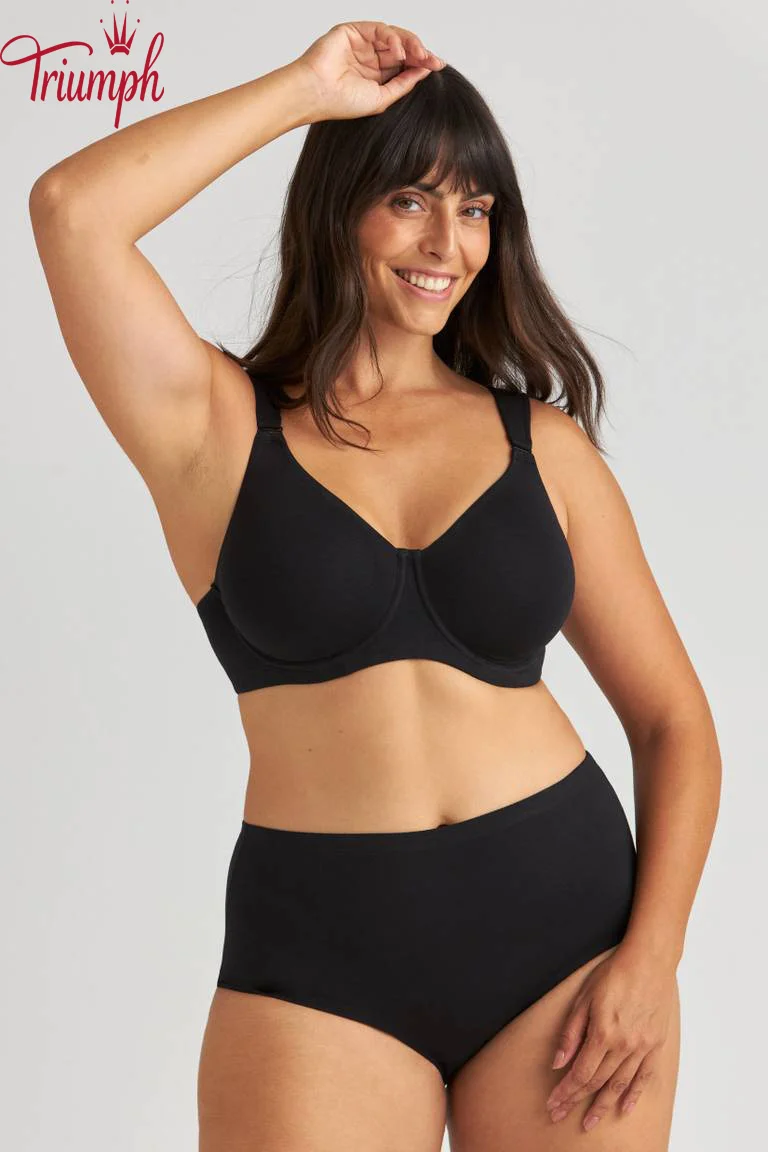Triumph - (4 peças) Soutien de algodão com armação