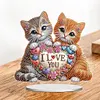 Acrylique amour chats-bricolage ornement