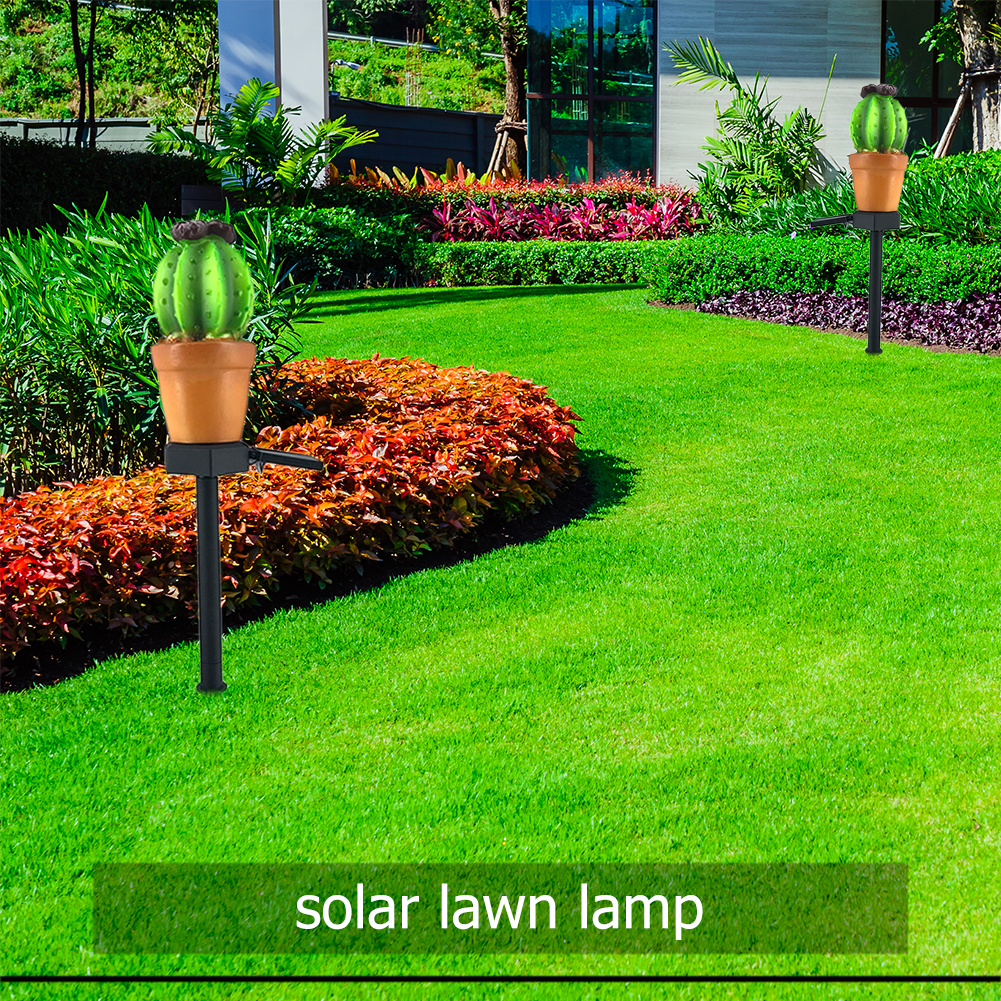 

LED Solar Cactus Sensor Control Spike Garden-Landscape Light, 501 Original