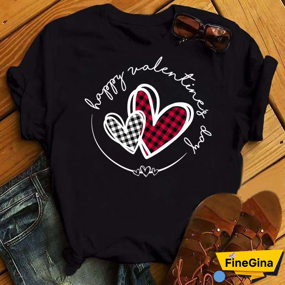 Maycaur Fashion Women T Shirt Love Heart Printed T Shirt Casual Red Tops 90s Valentine's Shirt Female Harajuku Graphic Tshirt