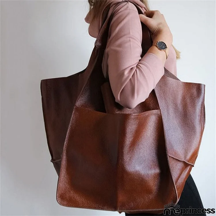 Women's Vintage Large Capacity One-Shoulder Tote Bag