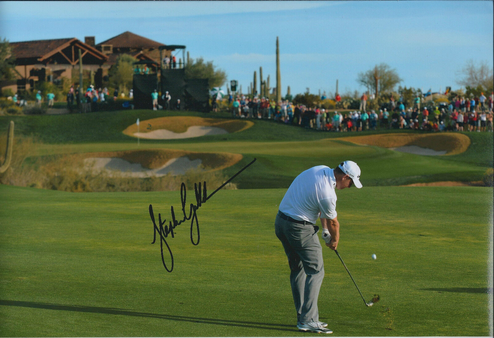 Stephen GALLACHER SIGNED Autograph 12x8 Photo Poster painting AFTAL COA Dubai Desert Classic