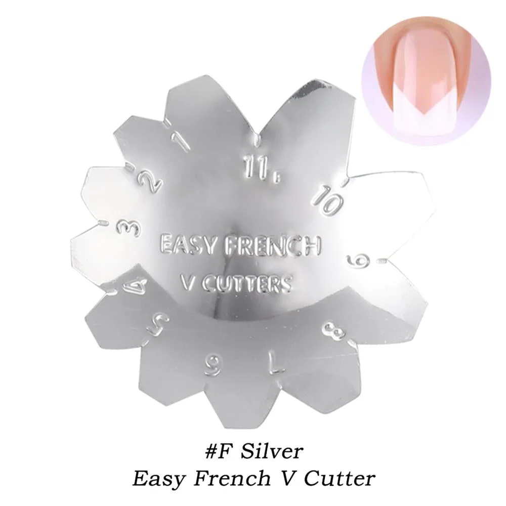 Stainless Steel Easy French Line Edge Nail Tool Cutter Nail Stencil Edge Trimmer Multi-size Nail Manicure Nail Art Styling Tool-Nail Inspo