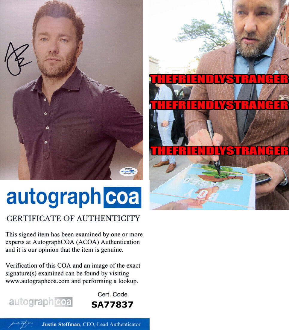 JOEL EDGERTON signed Autographed 8X10 Photo Poster painting f PROOF - Hot SEXY Warrior ACOA COA