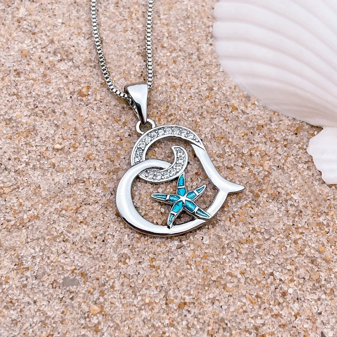 Sparkling Starfish Love Necklace