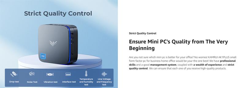 Product Introduction of ACEMAGIC AK1 Plus Mini PC. Intel 12th Gen N95(up to 3.4GHz) Mini Desktop Computers. 8GB RAM/256GB M.2 SSD Micro Computer Tower Support 4K UHD. Dual Wi-Fi. BT 4.2 for Business Home Office 10