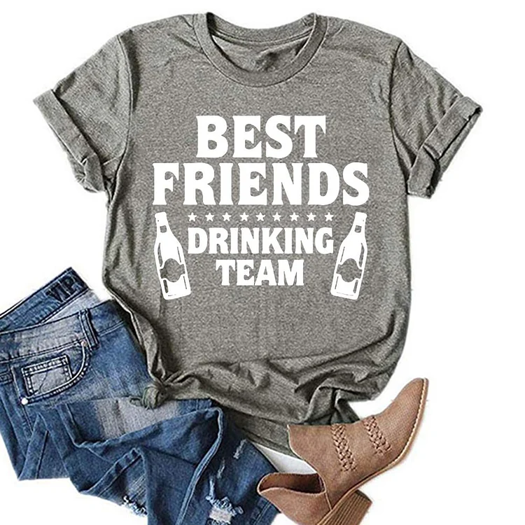 Best Friends Drinking Team T-shirt Tee-05291