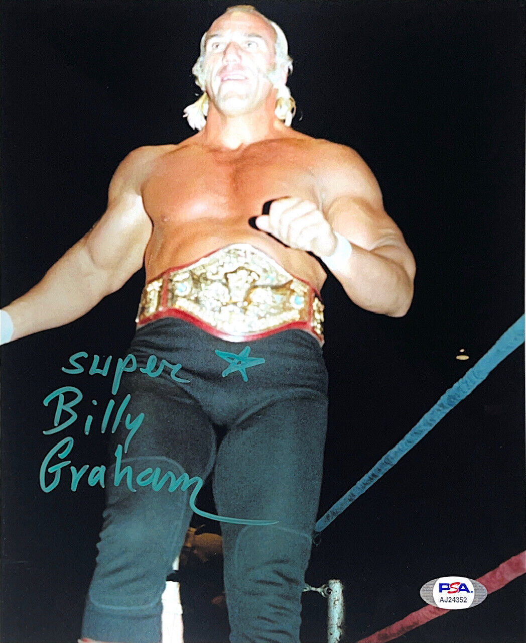 WWE BILLY GRAHAM HAND SIGNED AUTOGRAPHED 8X10 Photo Poster painting WITH PSA DNA COA RARE 25