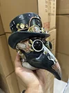 Gothic Steampunk Plague Doctor Resin Sculpture: Victorian Era-inspired Collectible Desk Decor