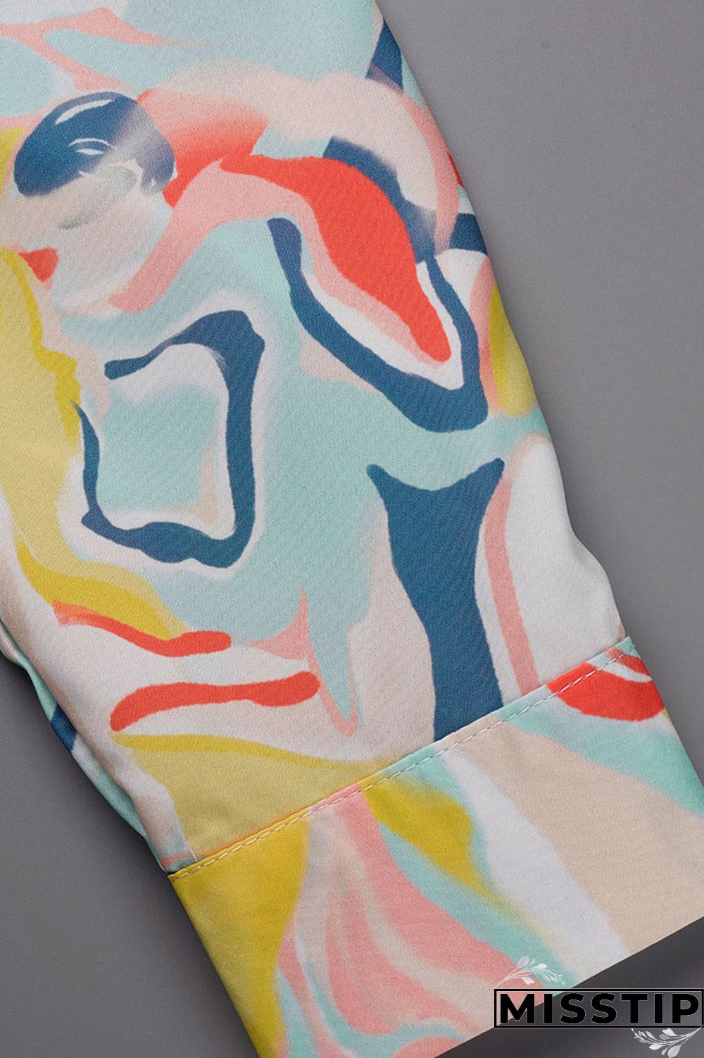 Orange Yellow Casual Print Patchwork Turndown Collar Plus Size Two Pieces