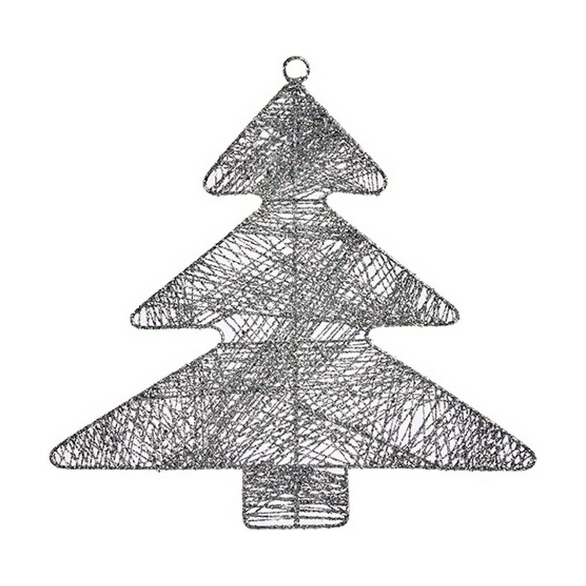 Christmas bauble Krist+ Silver Metal Plastic Christmas Tree 36,7 x 0,2 x 37,5 cm