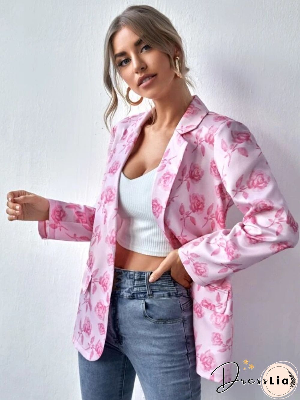 Spring And Summer Women's Suit Jacket One Button Printing Fashion Trend Temperament Commuter Women's Casual Small Suit Jacket