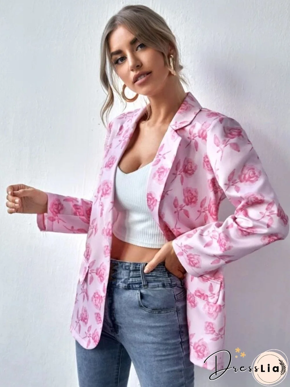 Spring And Summer Women's Suit Jacket One Button Printing Fashion Trend Temperament Commuter Women's Casual Small Suit Jacket