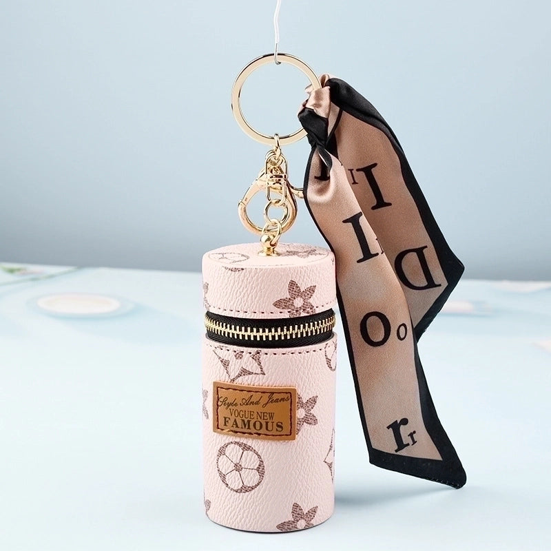 Modern Style Geometric Pu Leather Metal Women’s Bag Pendant Keychain 1 Piece