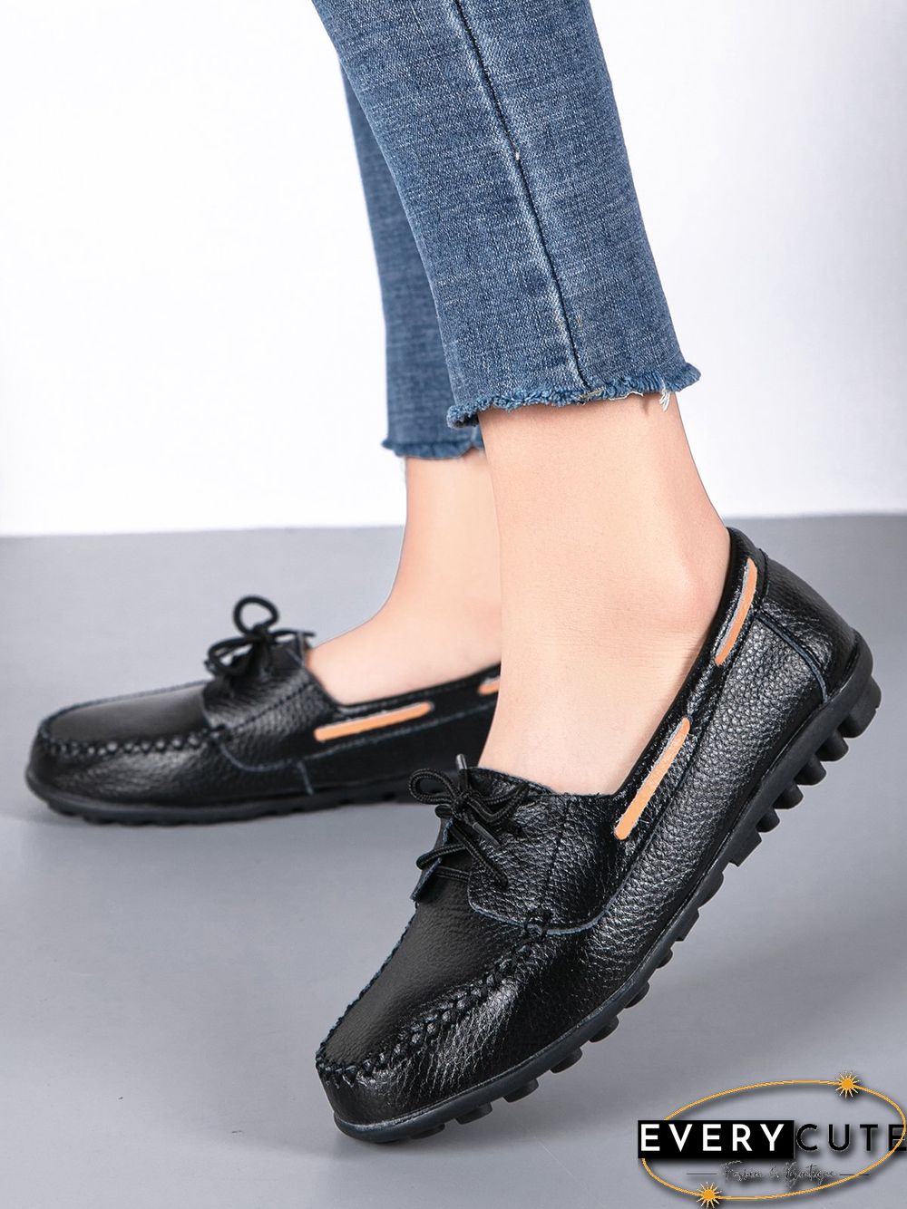 Retro Casual Simple Lace-up Flat Shoes