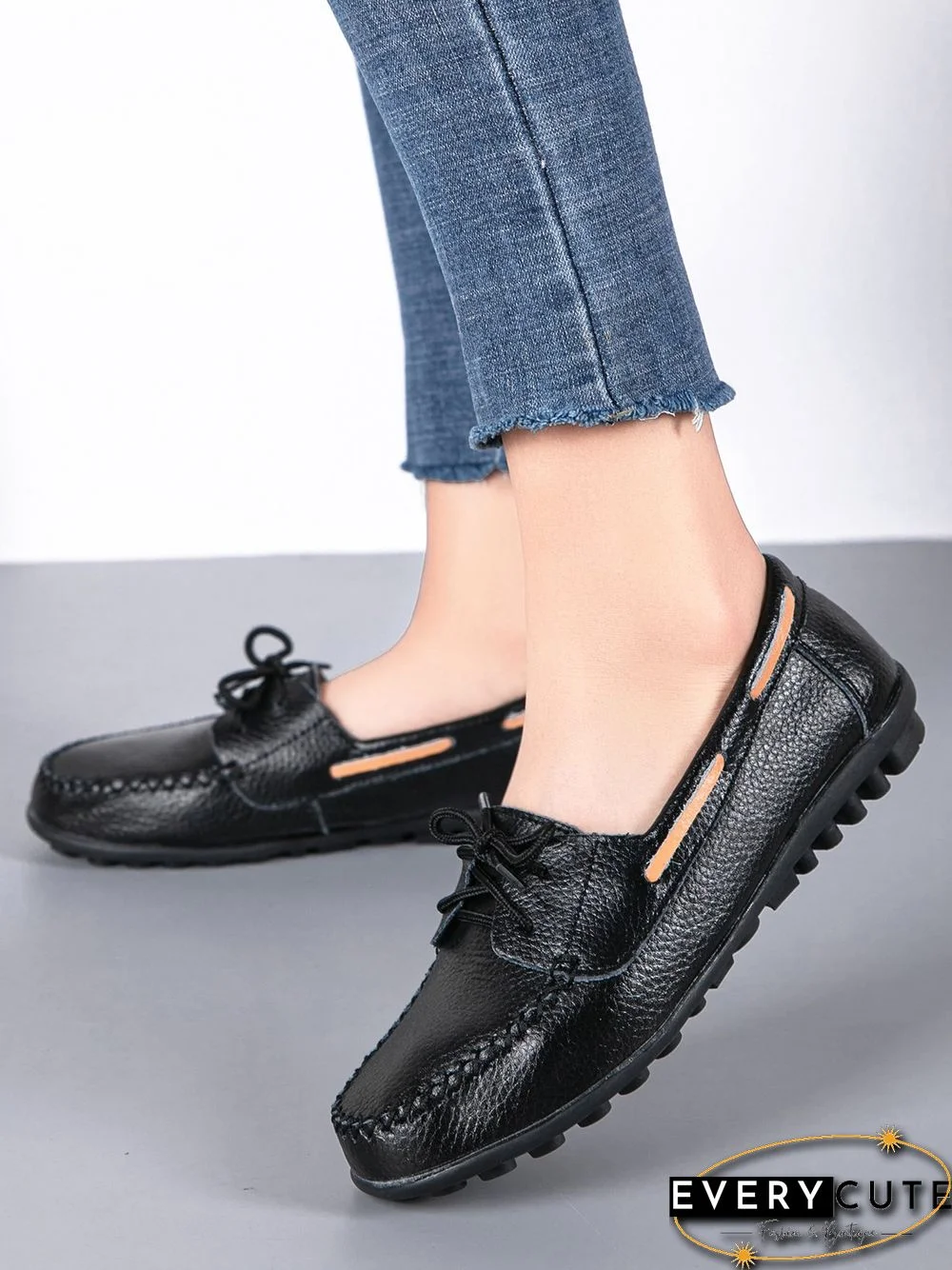 Retro Casual Simple Lace-up Flat Shoes