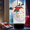 DIY Diamond Painting 7 Color Night Light Lamp Home Decoration Ornament Gift Kit(Xmas Moon)