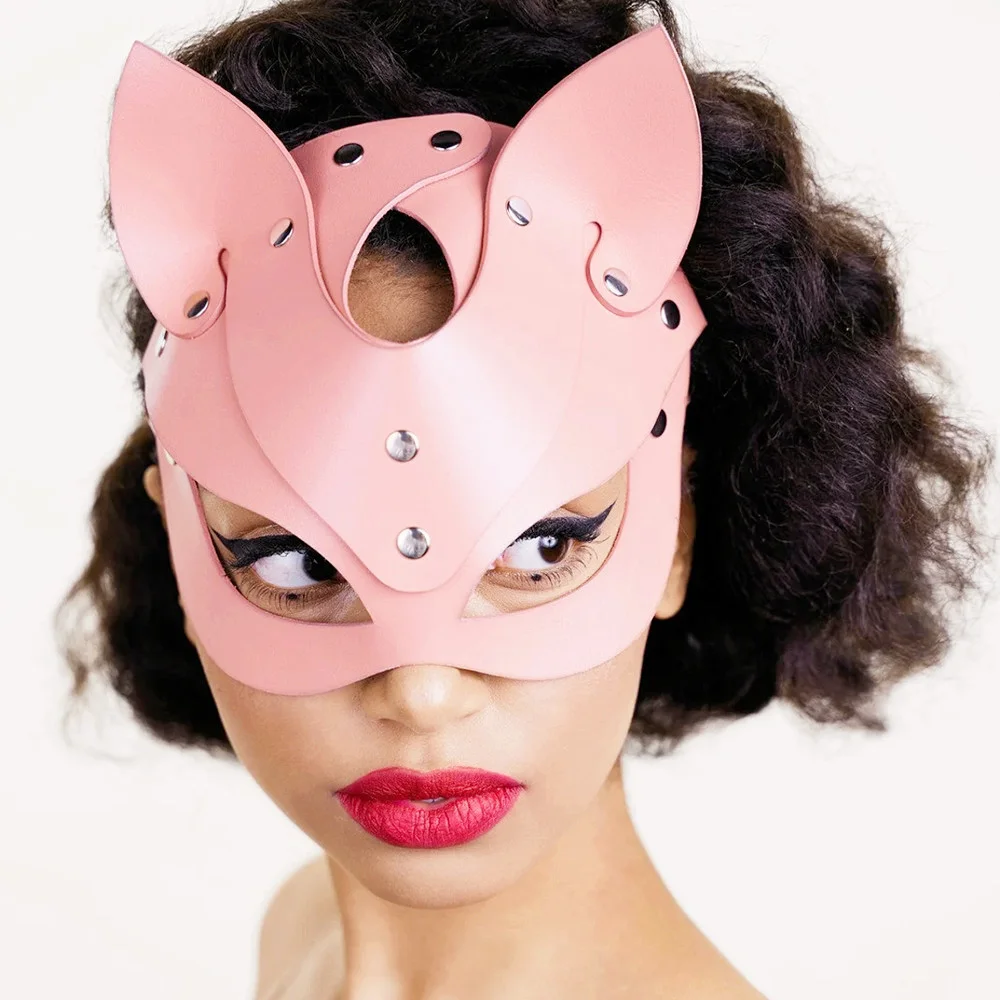 Billionm Fullyoung Sexy Leather Cat Mask Bdsm Fetish Punk Cosplay  Masquerade Sex Costume Adult Sex Products Bondage Games For Men Women